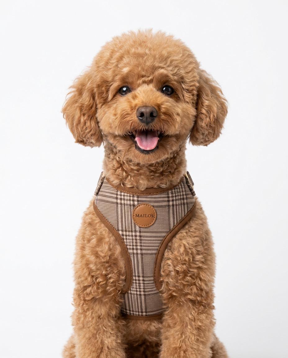 oxford plaid harness & collar